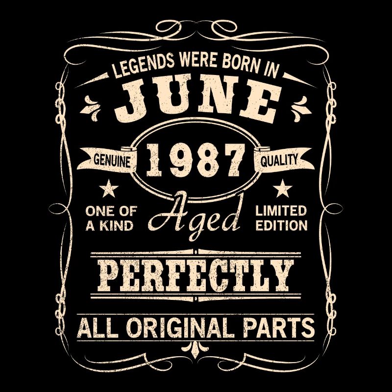Vintage Juni 1987 Geburtstag