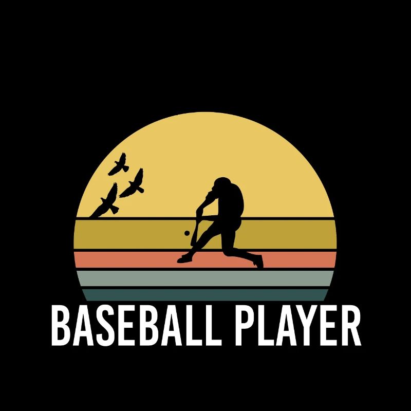 retro vintage sunset évolution baseball