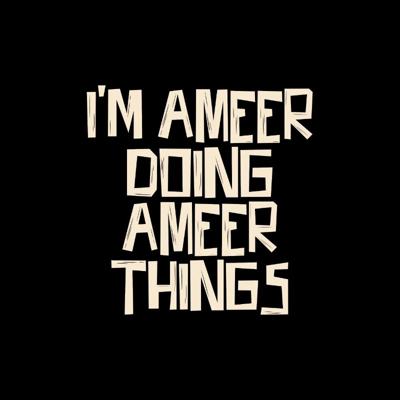 Je suis Ameer en train de faire des choses Ameer