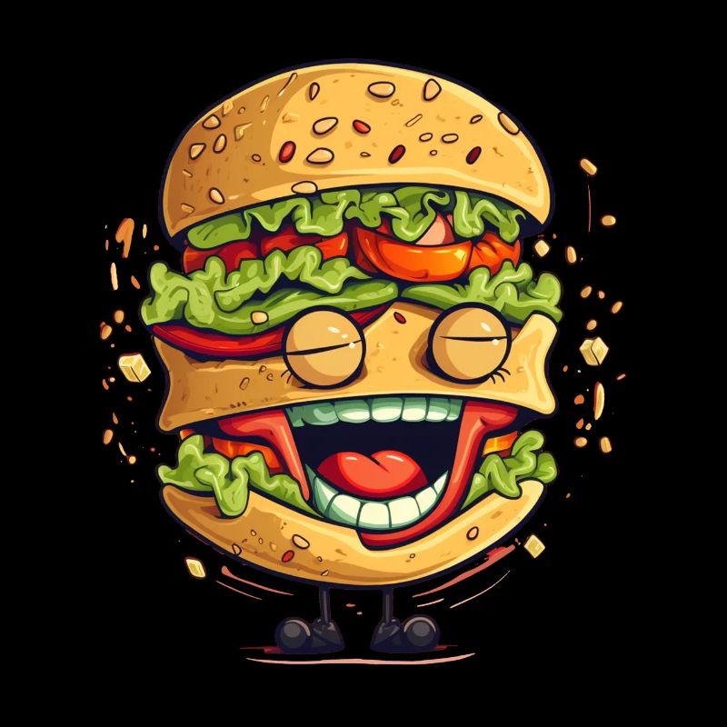 Drôle de burger comique Hamburger Cheeseburger