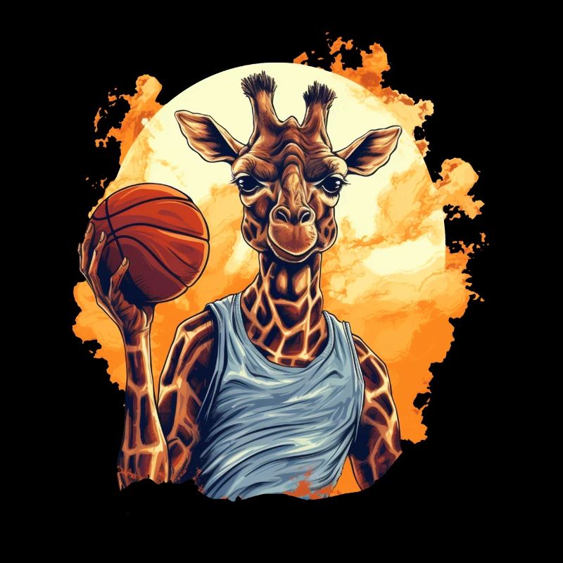 Girafe en tant que basketteur