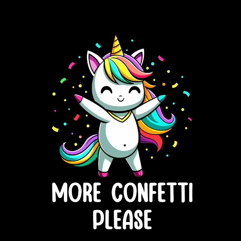 Licorne Confettis Carnaval Drôle