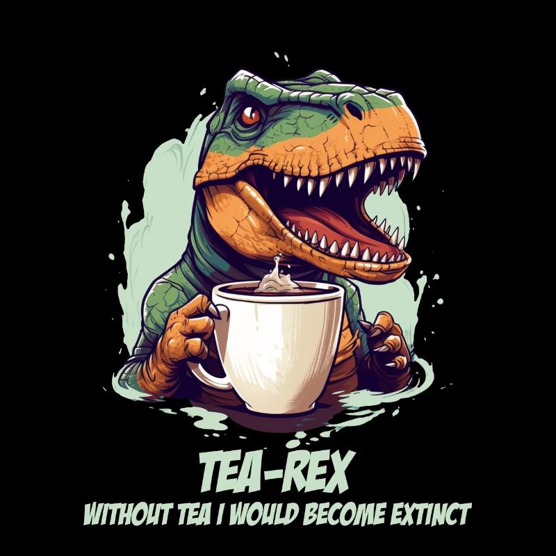 Tea-Rex - Lustiges Dinosaurier Tee Design