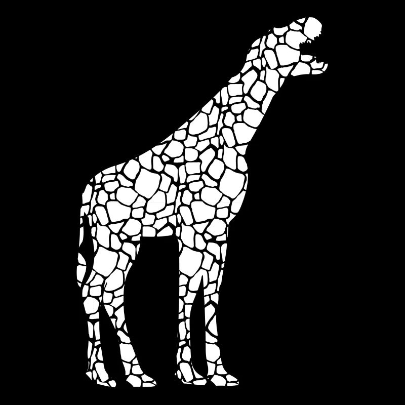 Giraffe Dino Funny Giraffe With Dinosaur Head - Fu
