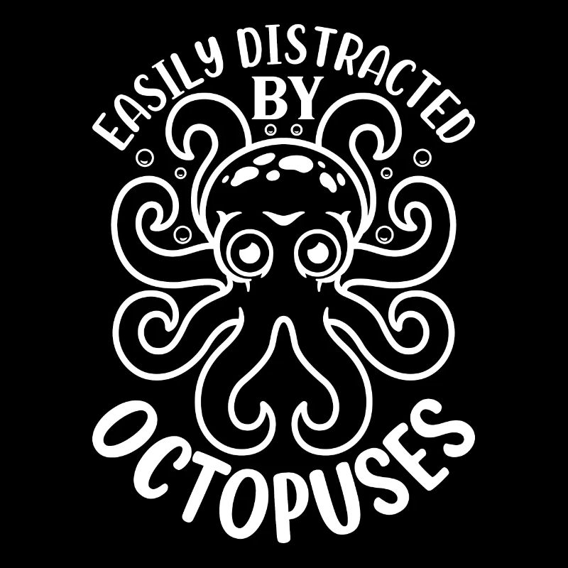 Cephalopod Octopus Kraken - Easily Distracted By O