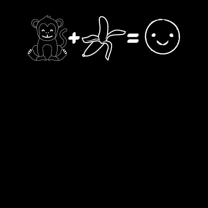Monkey + Banana = Happy Monkey Funny Orangutan Mon