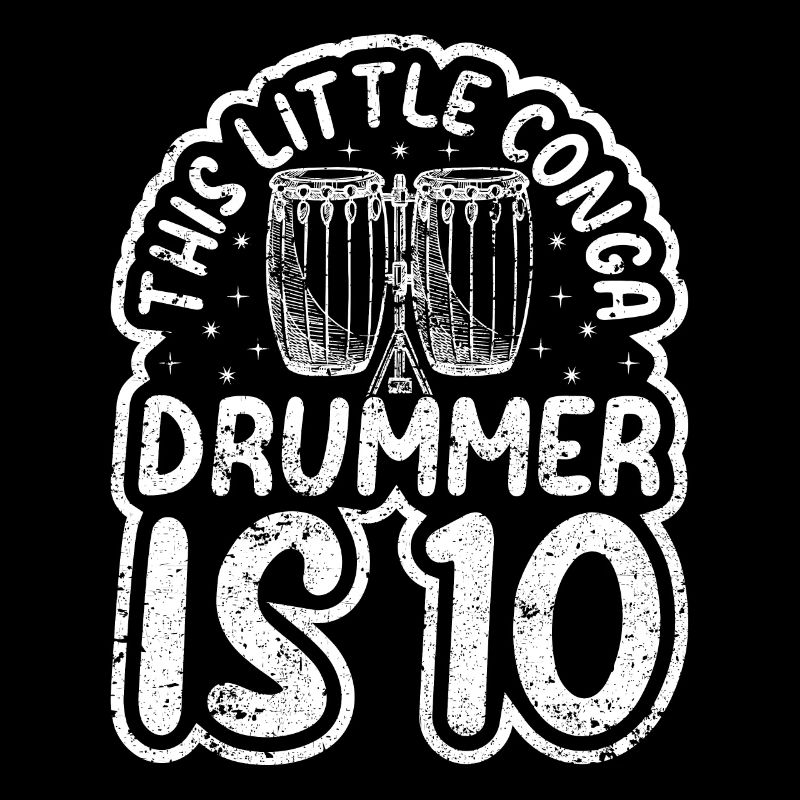Ce petit batteur de conga est 10 Conga Birthday Con
