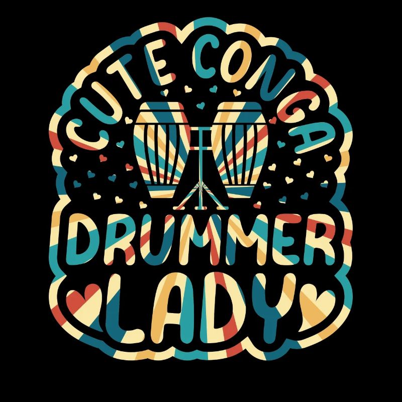 Cute Conga Drummer Lady - Conga Drums Conga Player