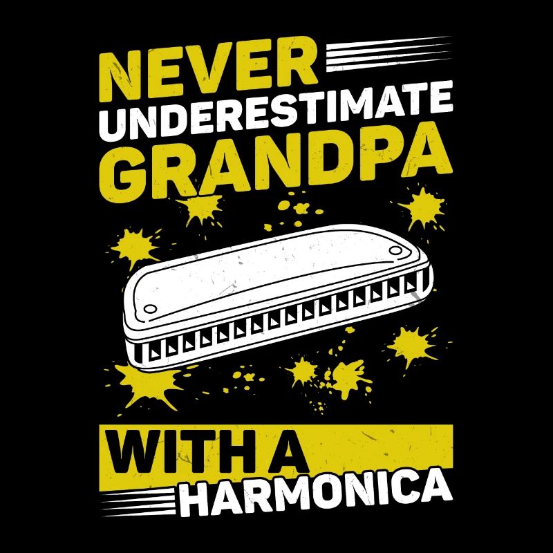 Never Underestimate Grandpa With A Harmonica Music