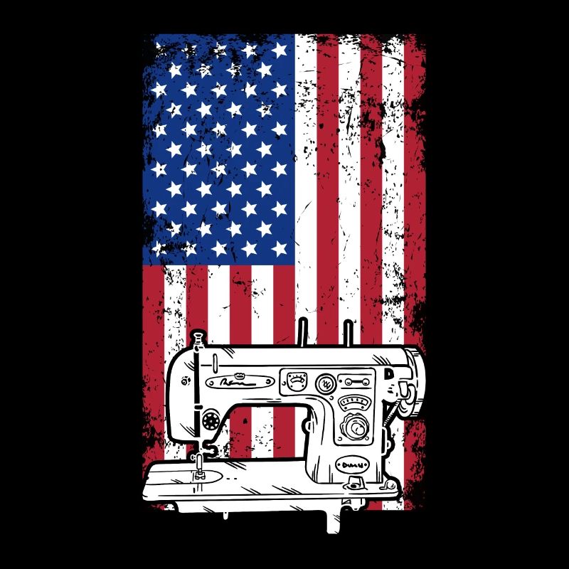 Sewing Machine US Flag Sewing US flag