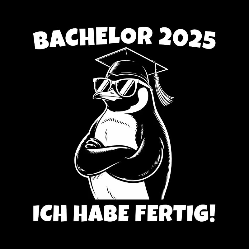 Bachelor 2025 Pinguin Bestandenes Studium