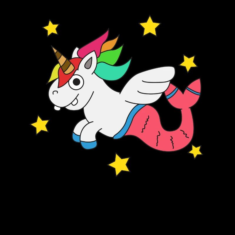 Conception mignonne et drôle de tshirt de licorne et de sirène