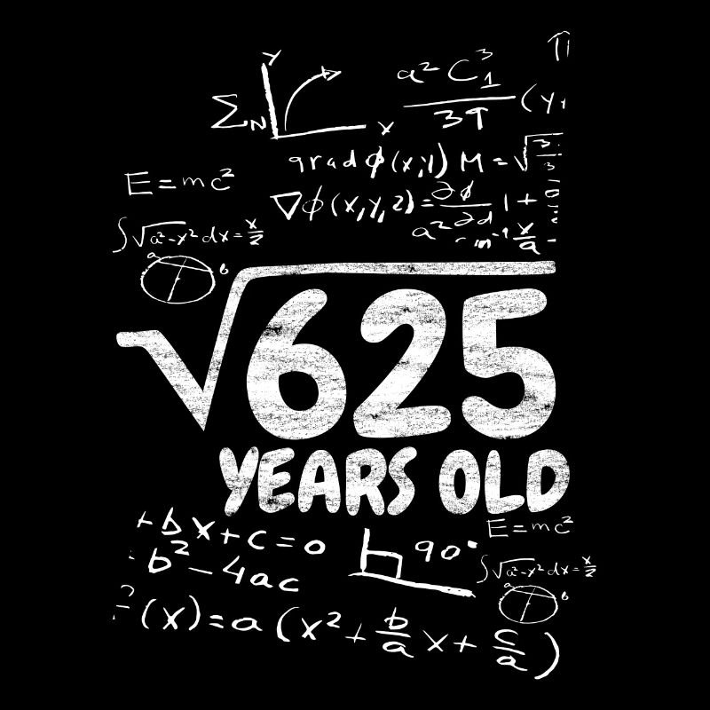 Math 25th birthday math humor gift