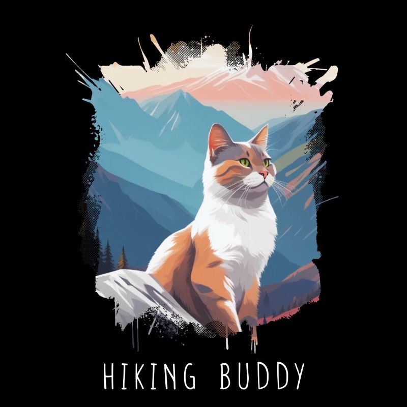 Hiking Buddy - Chat mignon au sommet de la montagne