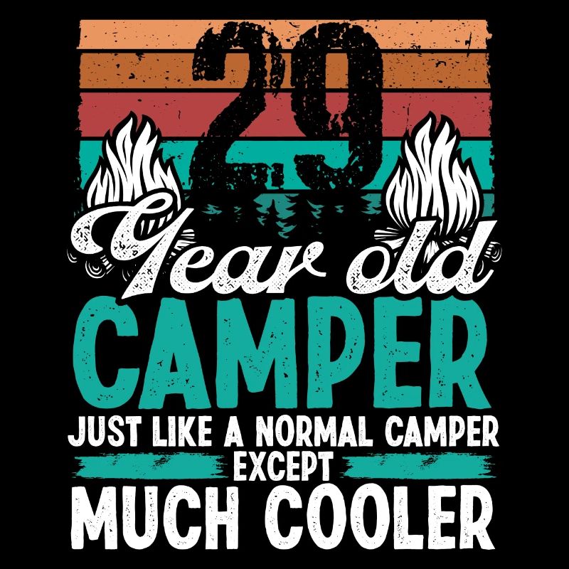 29 Year Old Camper Scouting Camping 29 Birthday