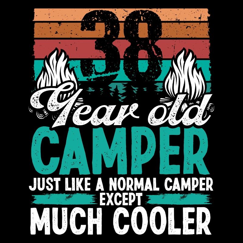 38 Year Old Camper Scouting Camping 38 Birthday