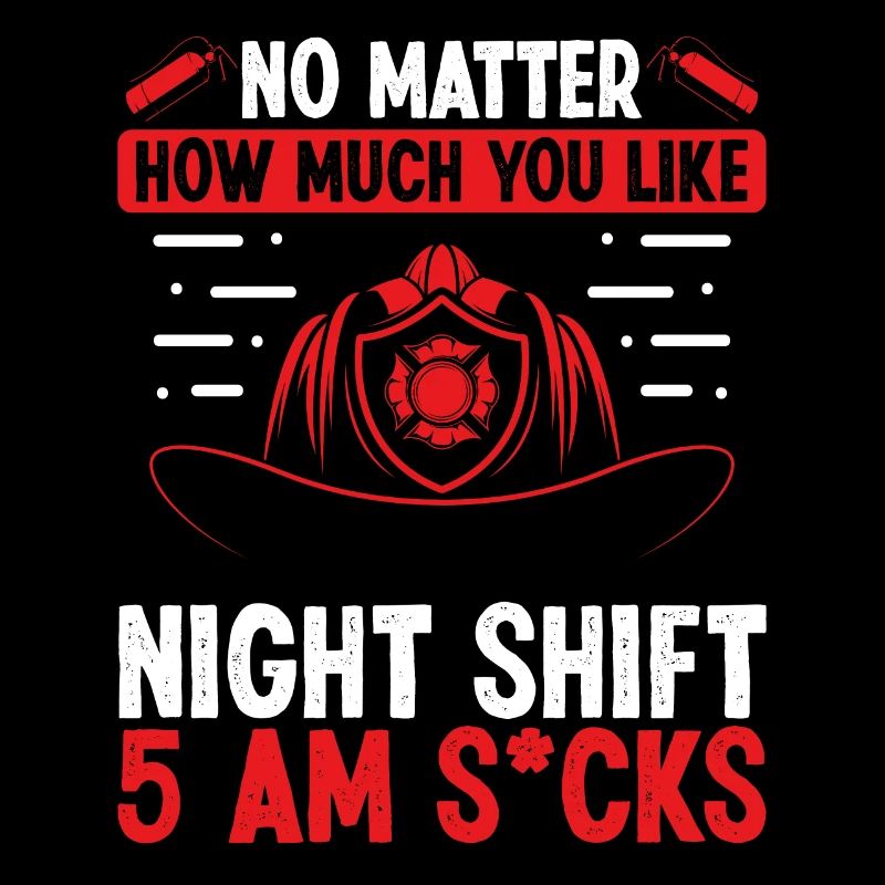 Firefighter 5 am Volunteer Night Shift Firemen