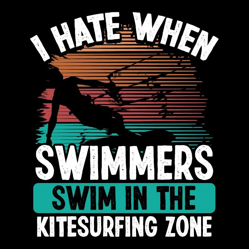 Kiteboarder Funny I hate Swimmers Sarcastic Humor