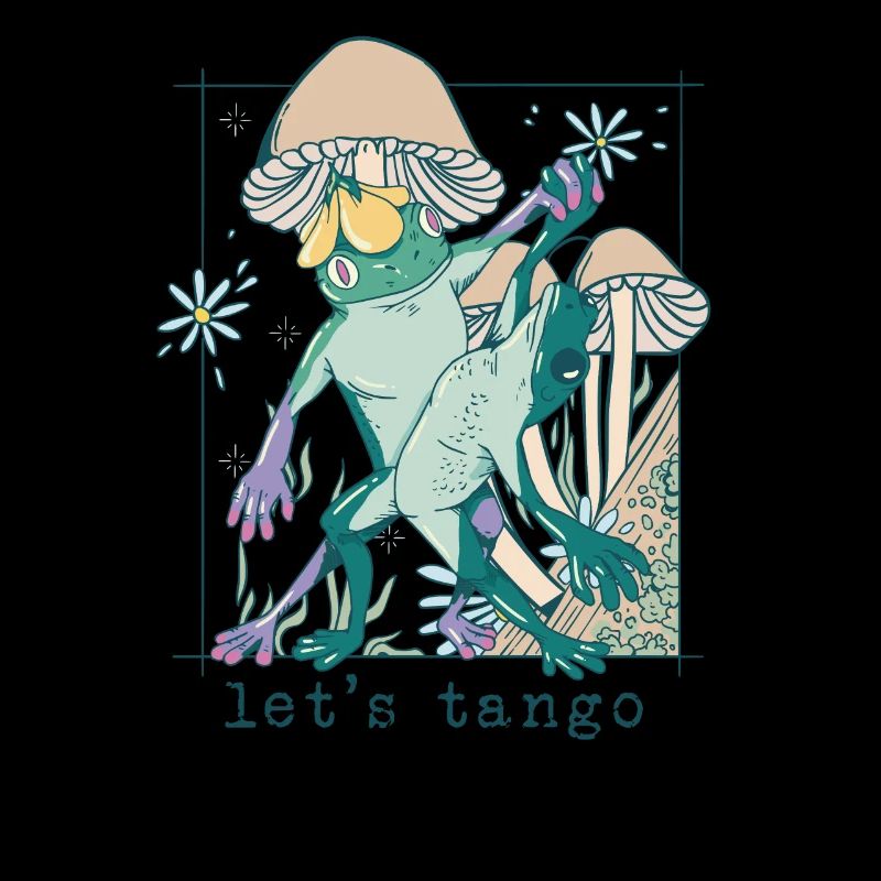 Let's Tango, Goblincore Dancing Frog Mushroom