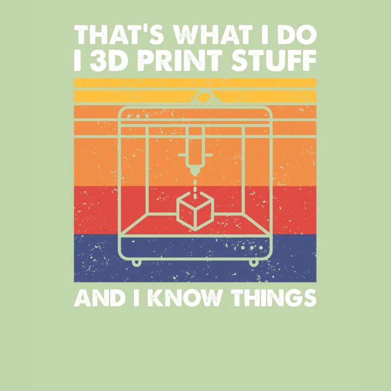 I 3D Print Stuff And I Know Things, 3D Drucker