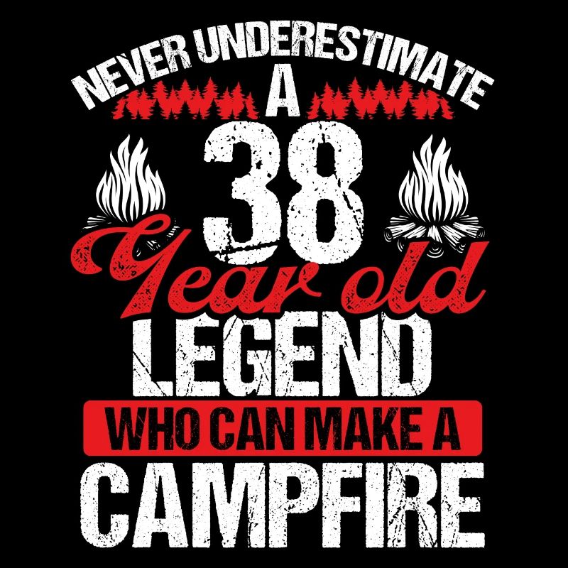 38 Year Old Camper Scouting Scout 38 Birthday