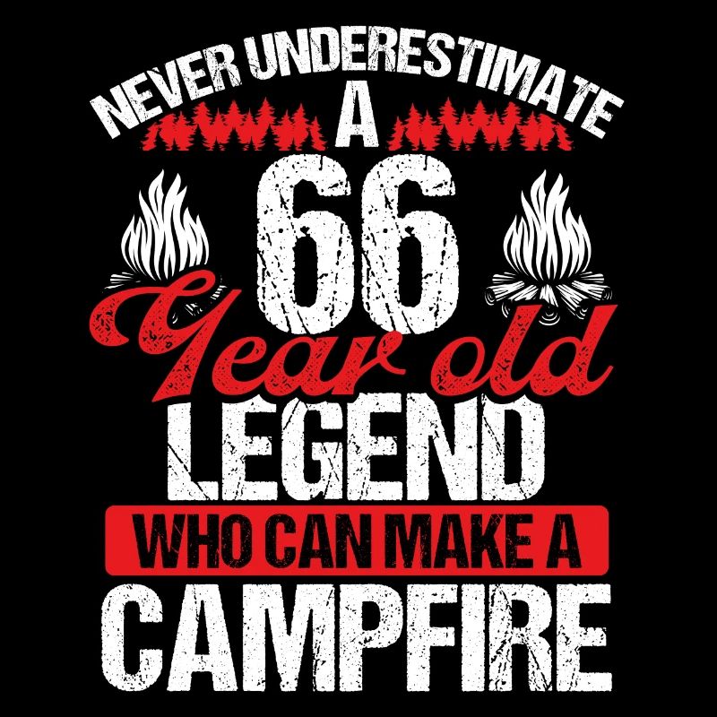 66 Year Old Camper Scouting Scout 66 Birthday