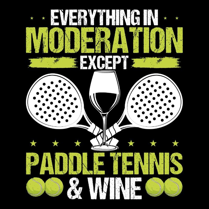 Paddle Tennis Player Wine Drinking Paddle Team