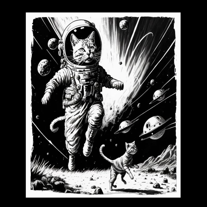 Chaton de chat Space Alien Planet Astronaute