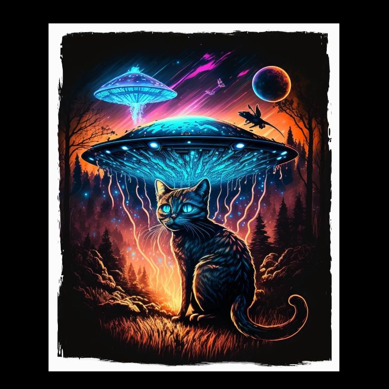 Chaton de chat Space Alien Planet Astronaute