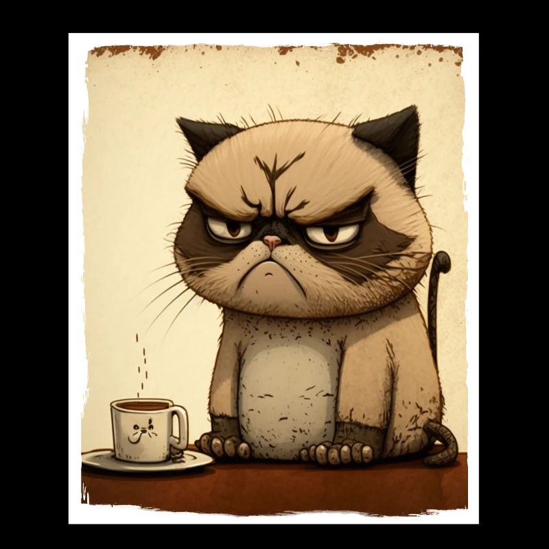 Cat Kitten Coffee Cup Morning Grouch Cocoa