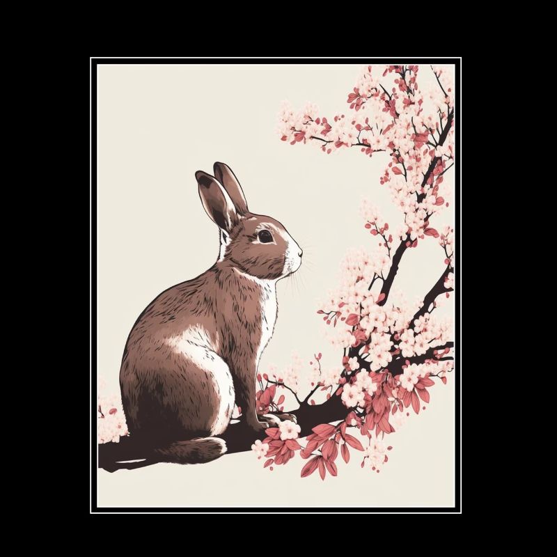 Rabbit Rabbit Cherry Blossom Japan Japanese