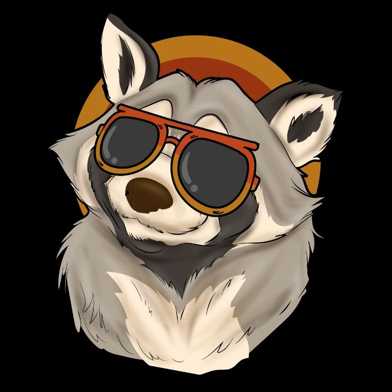 Tier Sonnenbrille Trash Panda Geschenk Waschbär