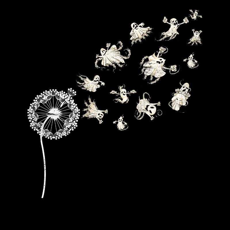 Creepy Ghosts Gift Dandelion Halloween
