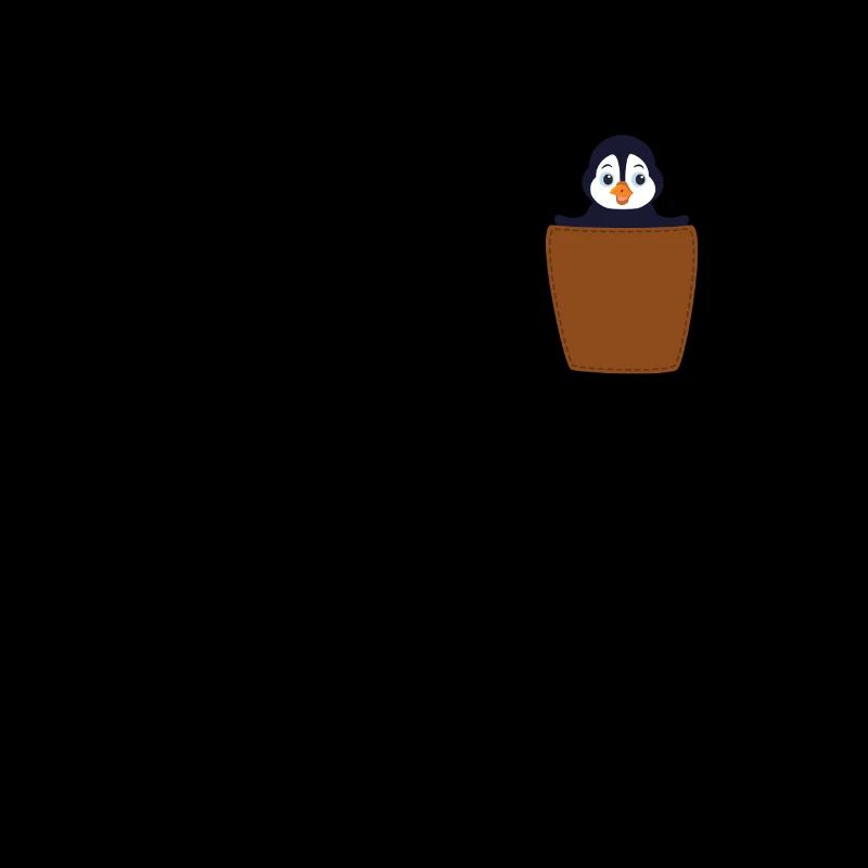 Pinguin in Brusttasche