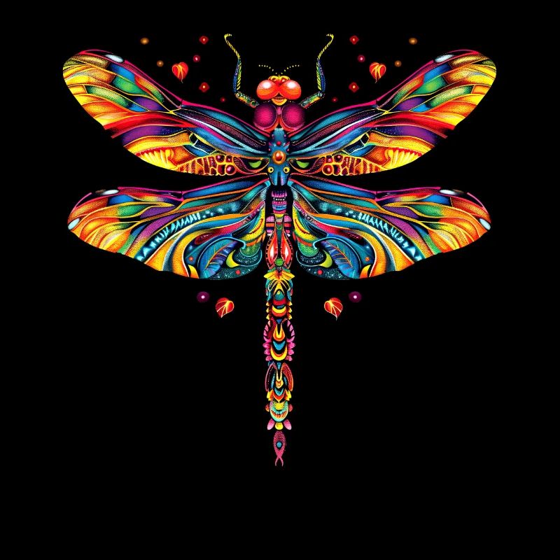 Libellule Libellule Ailes Colorées Libellules Mignonnes