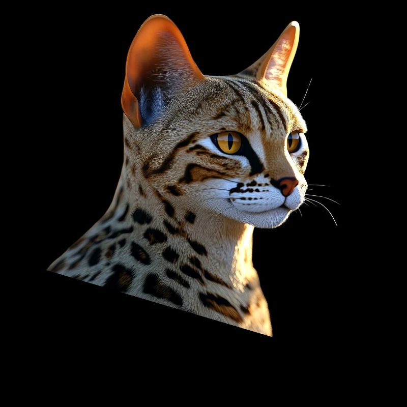 Savannah Chat Chat Maman Mignon Serval Léopard Chats