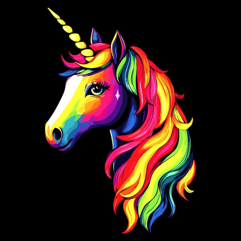 Einhorn Bunt Regenbogen Pferde Reiten Einhörner