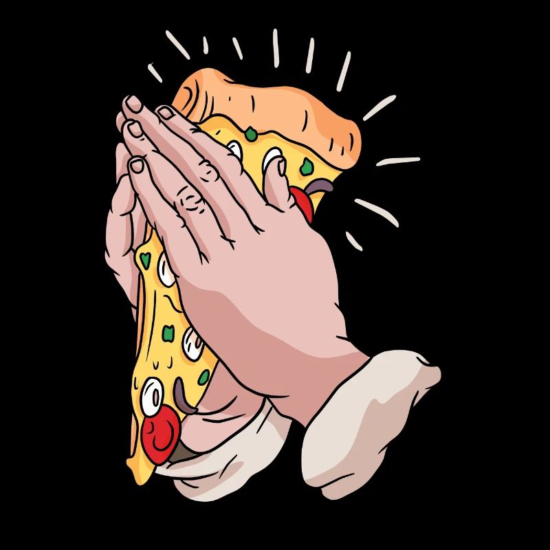 Bidden voor pizza