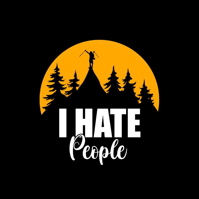 I hate People Tshirt Ich hasse Menschen