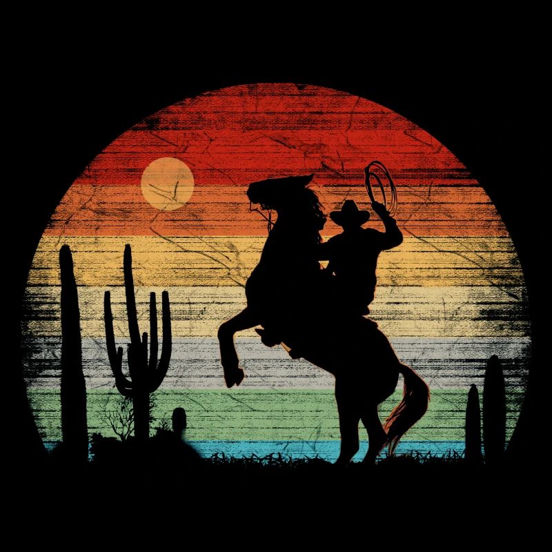 Cowboy - Retro Sunset