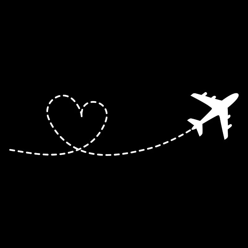 Flugzeug mit Herz Schleife