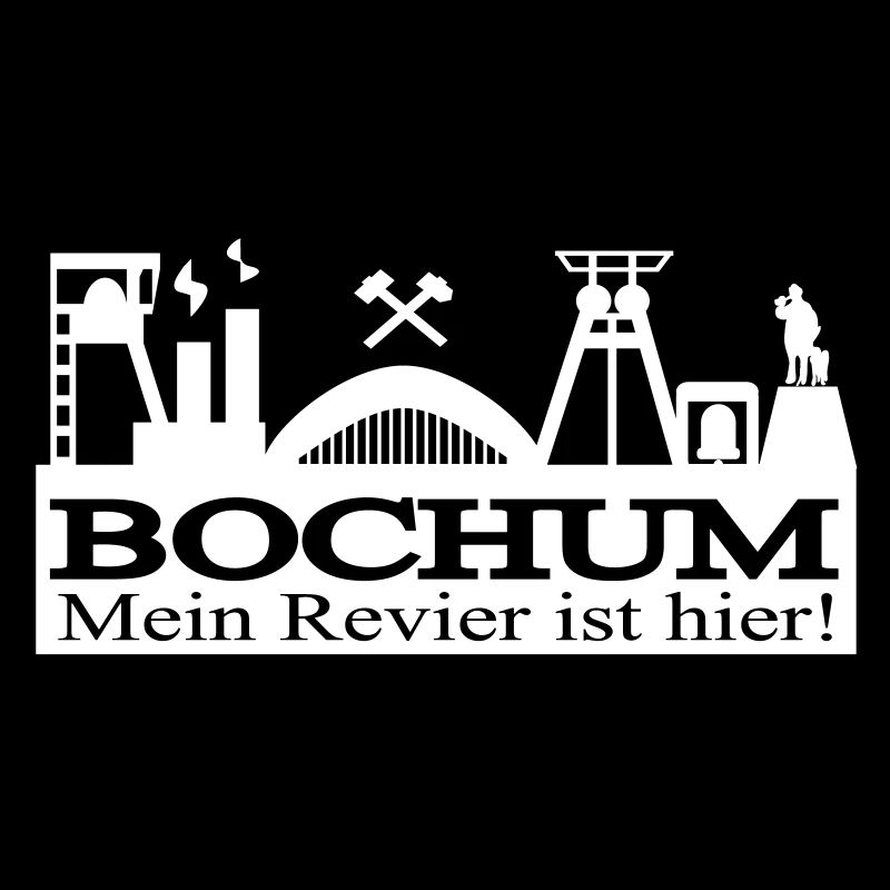 Bochumer Skyline mit Hammer und Eisen - Mein