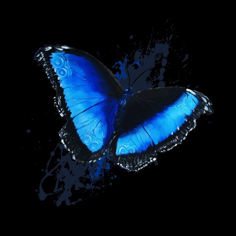 Butterfly in flight blue by Mrs Peanut