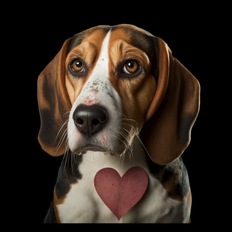 American Foxhound Saint-Valentin