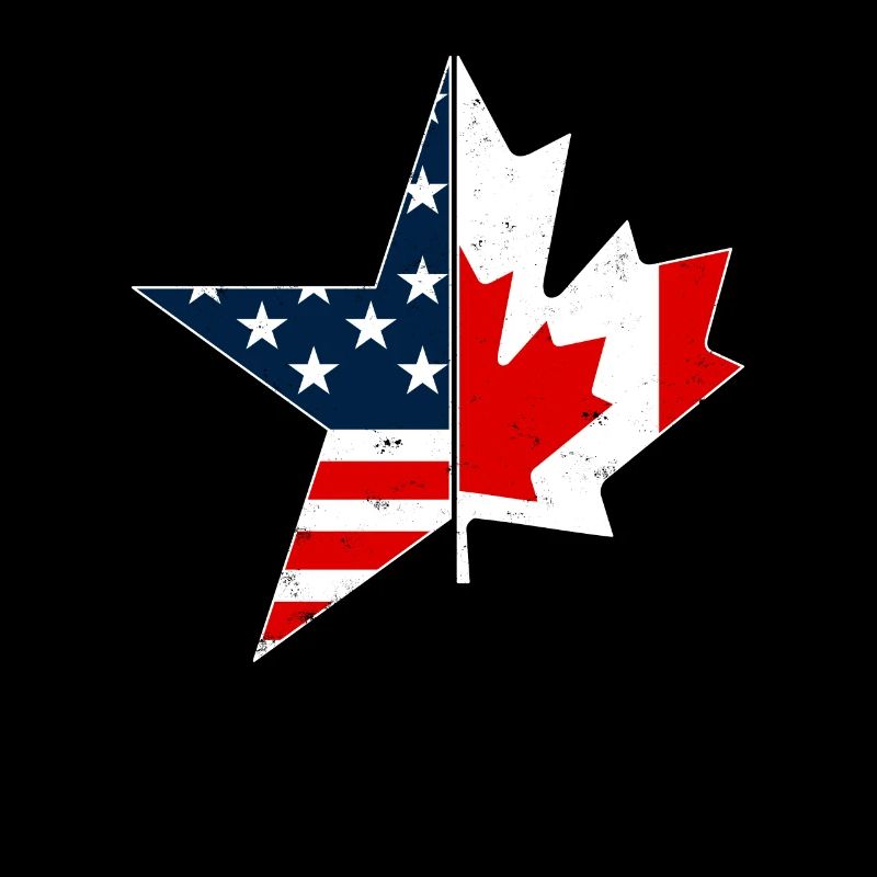 US EH Leaf USEH Canadien Américain Canada Drapeau des États-Unis