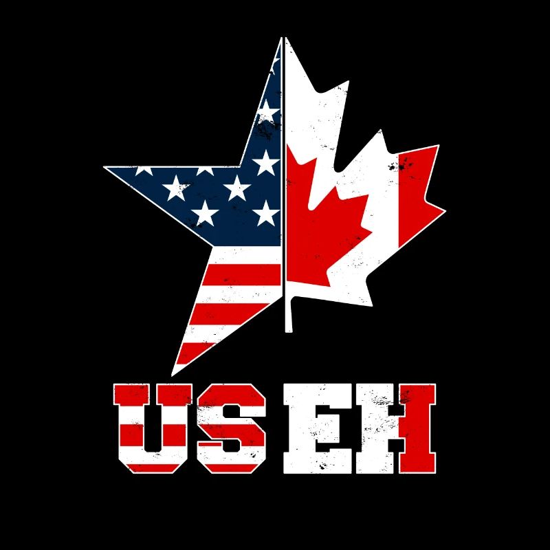 US EH Leaf USEH Canadien Américain Canada Drapeau des États-Unis