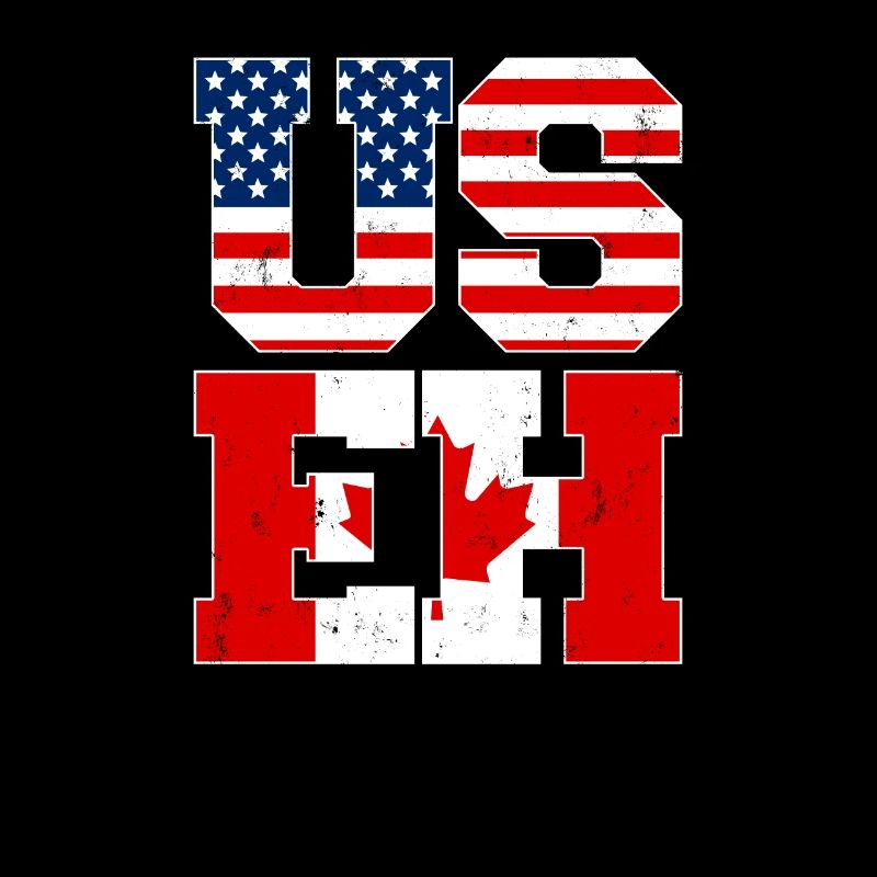 US EH Leaf USEH Canadien Américain Canada Drapeau des États-Unis