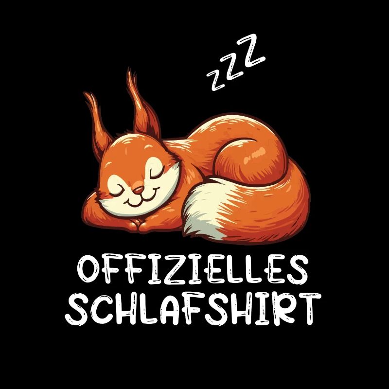 Offizielles Schlafshirt Eichhörnchen Eichhorn