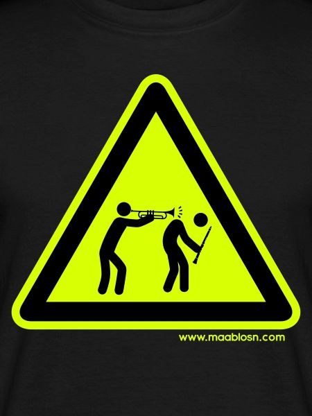 Gefahrenschild Trompete
