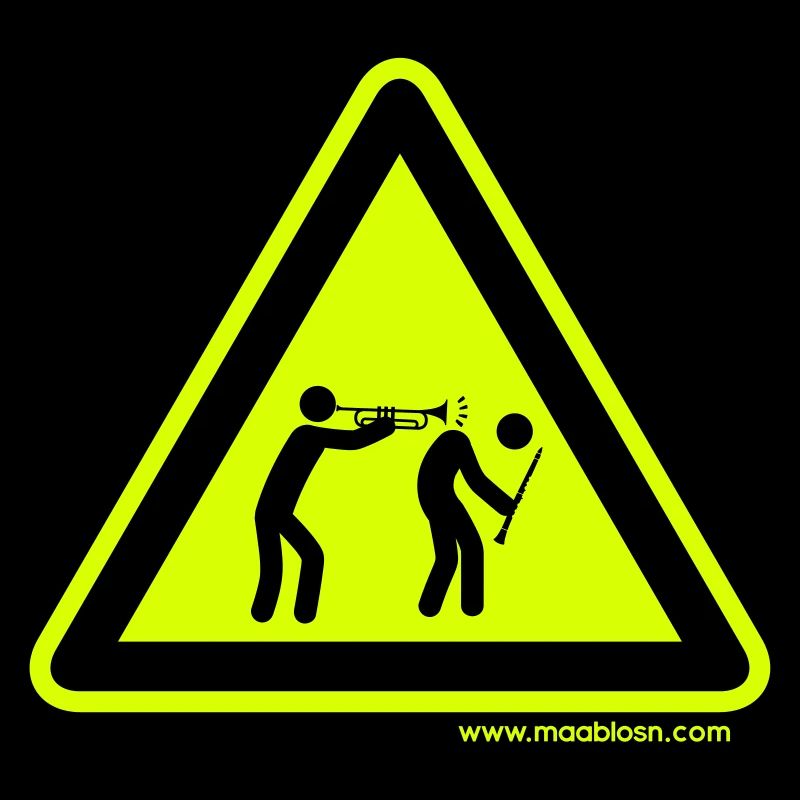 Gefahrenschild Trompete